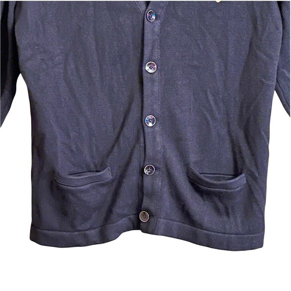 Parker School Uniform Cardigan Sweater Unisex Small Navy Cornerstone School TX - Picture 4 of 12